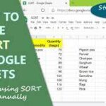 How To Sort In Google Sheets